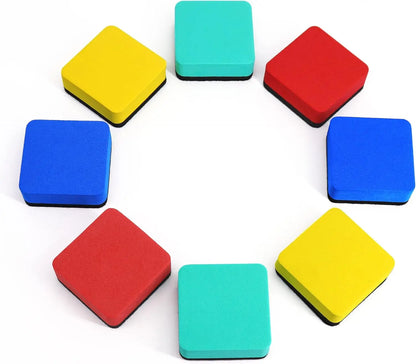 Mini Magnetic Dry Erase Board Erasers for Home, Office & Classroom