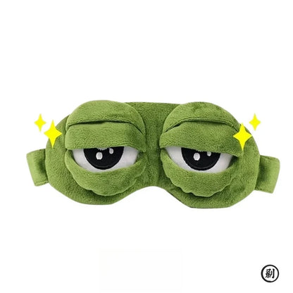 3D Frog Sleep Mask – Soft Cotton Light-Blocking Eye Mask