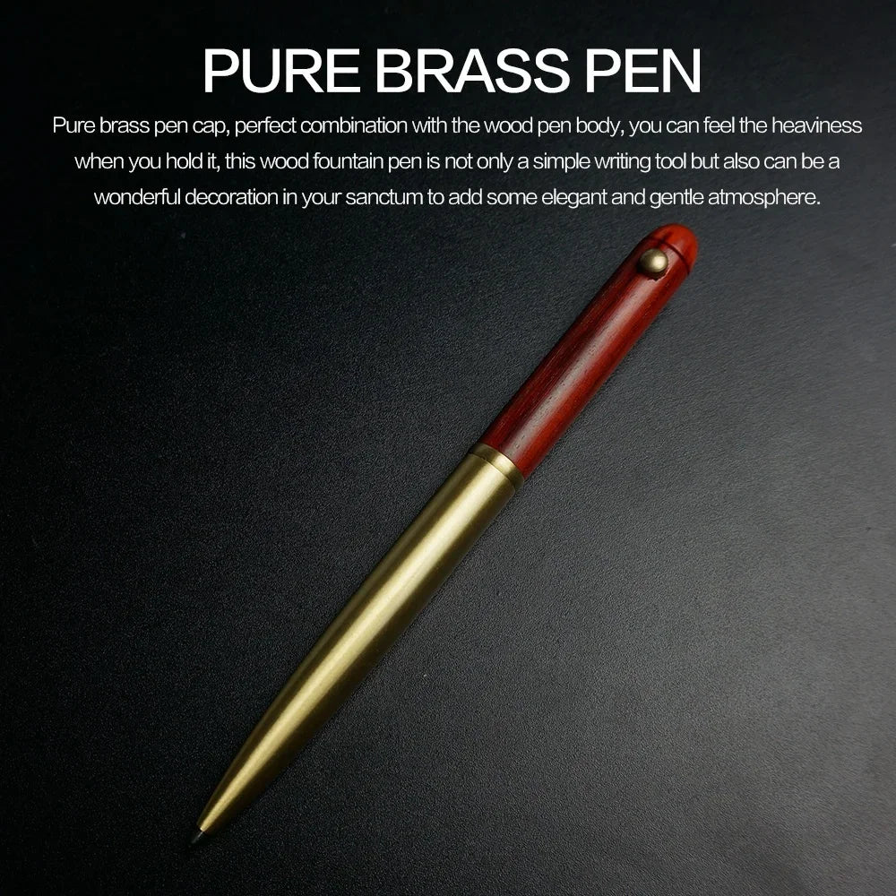 0.5mm Wooden Retractable Roller Ball Pens