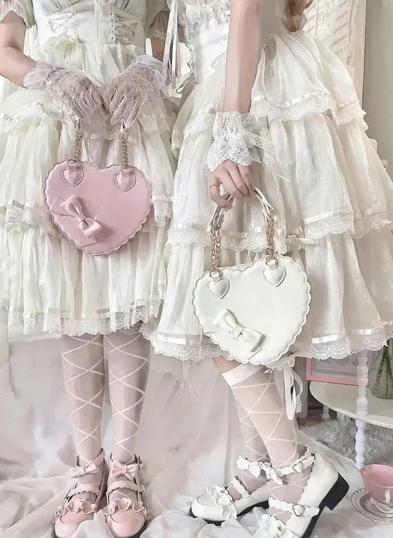 Heart-Shaped Lolita Crossbody Handbag
