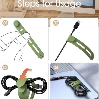 Reusable Silicone Cable Organiser Straps