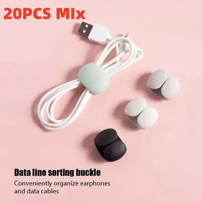 Self-Adhesive Cable Management Clips for Desk, Home & Office