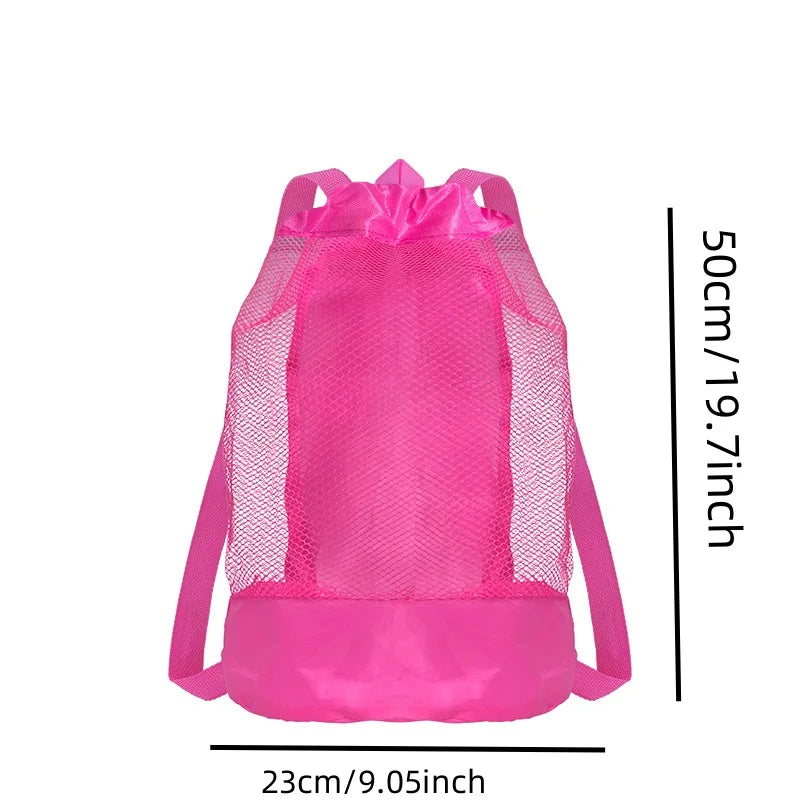 Large Capacity Mesh Beach Storage Backpack