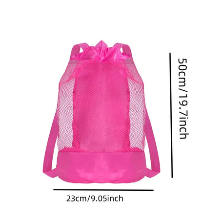 Large Capacity Mesh Beach Storage Backpack