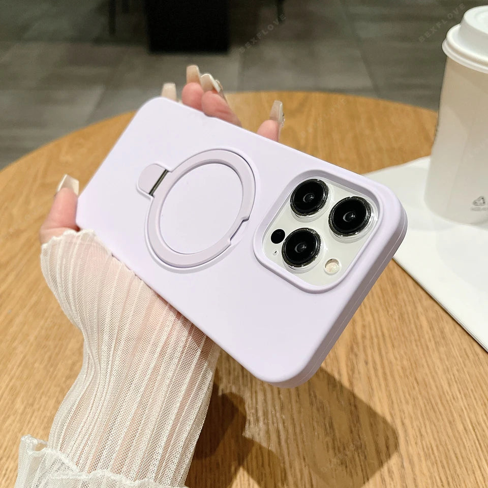 iPhone Case Magnetic Liquid Silicone Matte