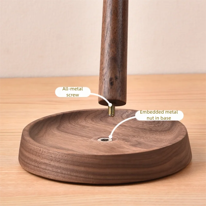 Walnut Wood Headphone Stand with Anti-Scratch Holder