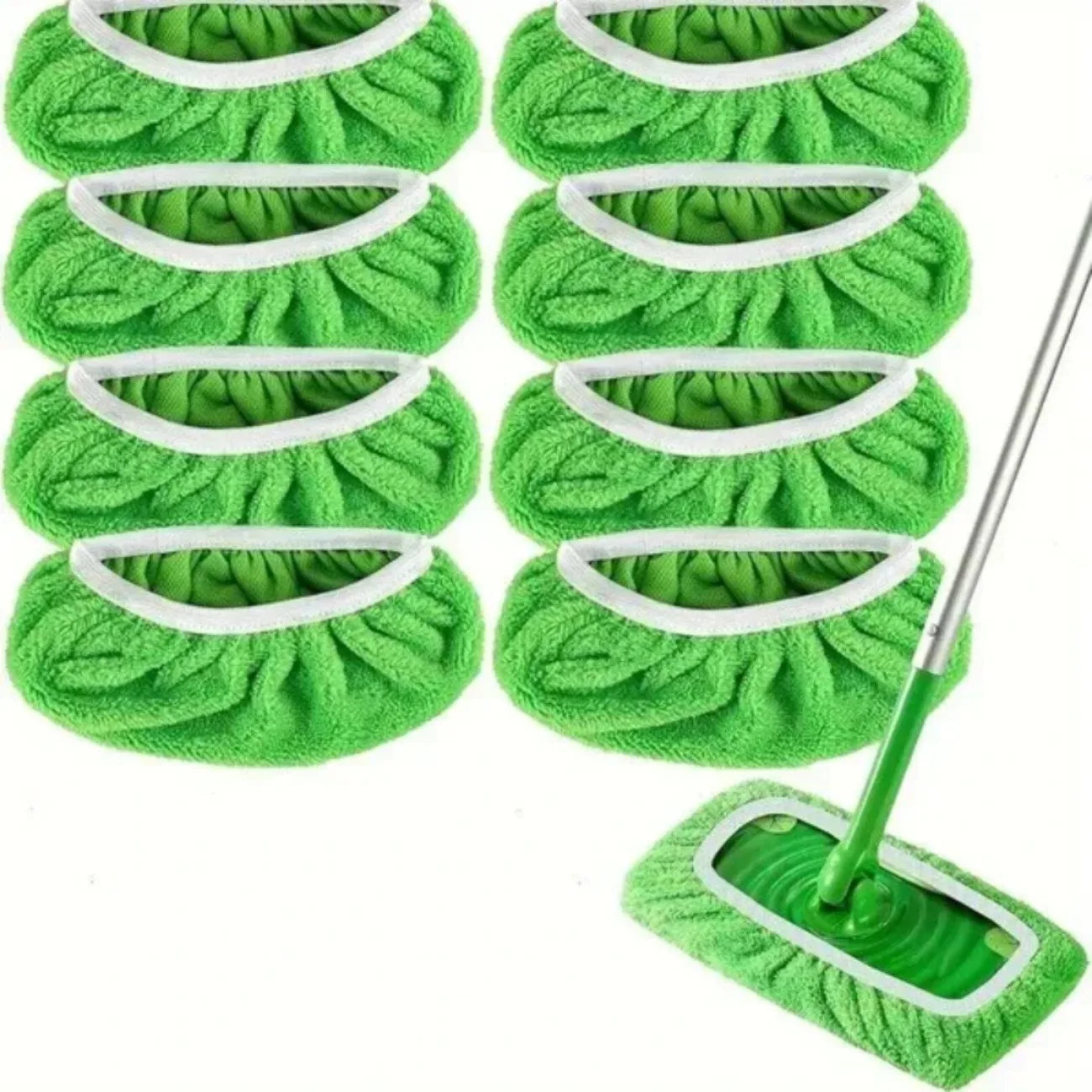 Reusable Microfiber Flat Mop Pad Set