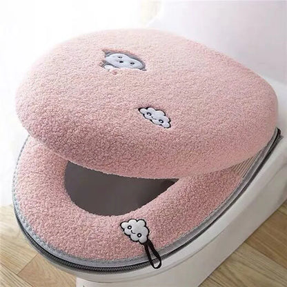 Washable Soft Toilet Seat Cover Set