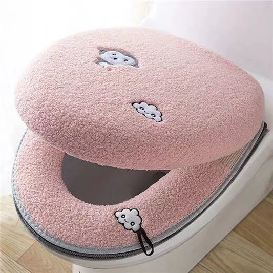 Washable Soft Toilet Seat Cover Set