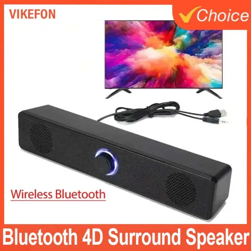 VIKEFON Bluetooth Soundbar Speaker for TV & PC