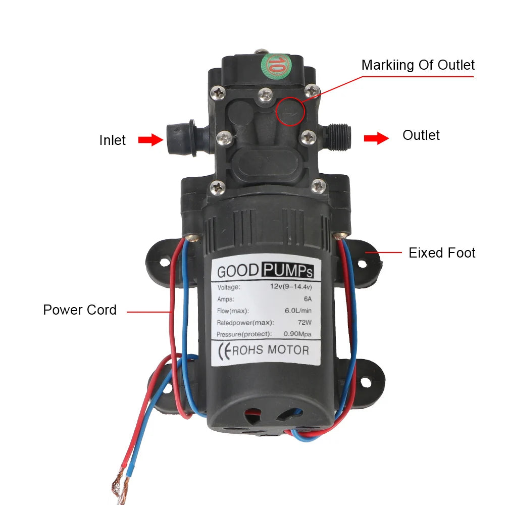 DP-537 12V Electric Diaphragm Water Pump