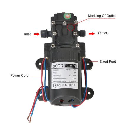 DP-537 12V Electric Diaphragm Water Pump