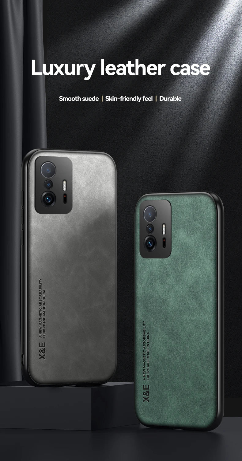 Magnetic PU Leather Case for Xiaomi Phones
