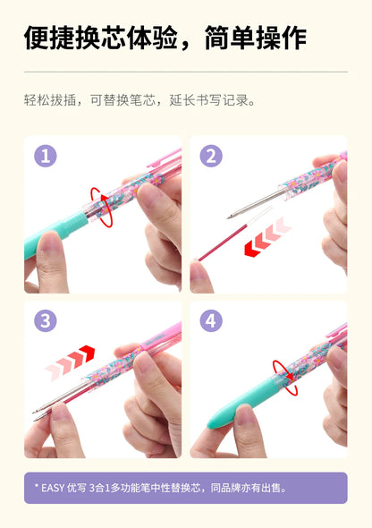 0.5mm Gel Pen & Mechanical Pencil Multi Pen for School & Office