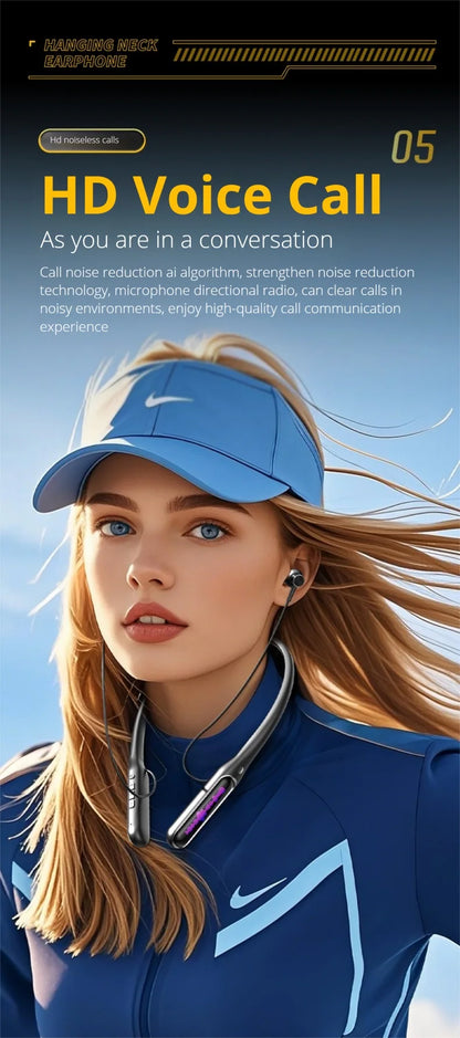 Bluetooth Sports Earphones with HD Microphone & 80-Hour Battery