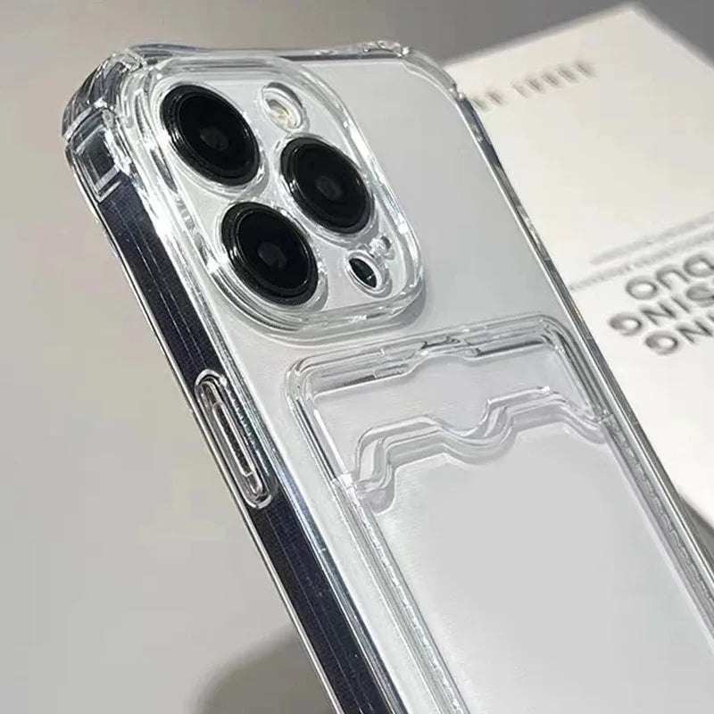 Clear Card Pocket Phone Case for iPhone