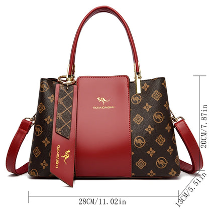 Large Capacity Women’s Leather Tote Handbag
