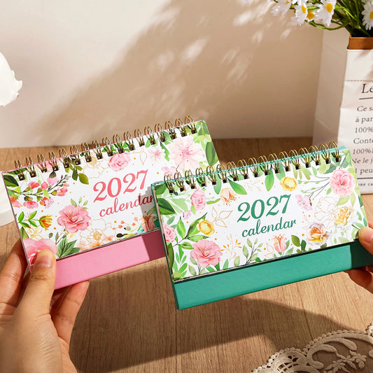 2027 Floral Desk Calendar – Daily Weekly Monthly Planner