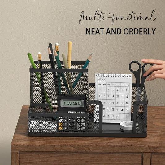 Metal Mesh Desk Organizer Caddy
