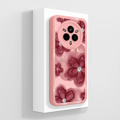 Cute Floral Silicone Case for Realme 14 Pro Series