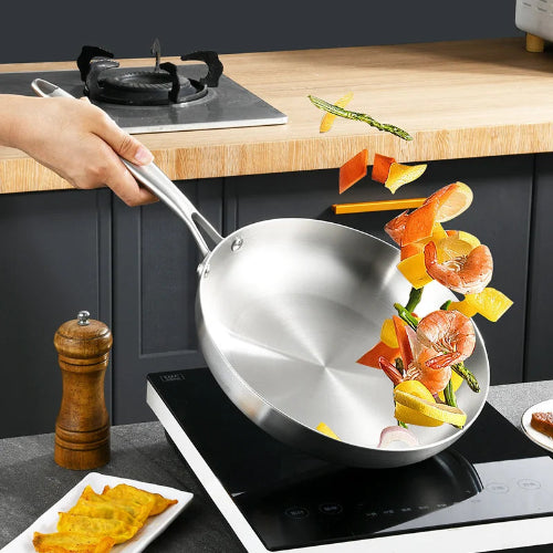 Thickened Stainless Steel Frying Pan