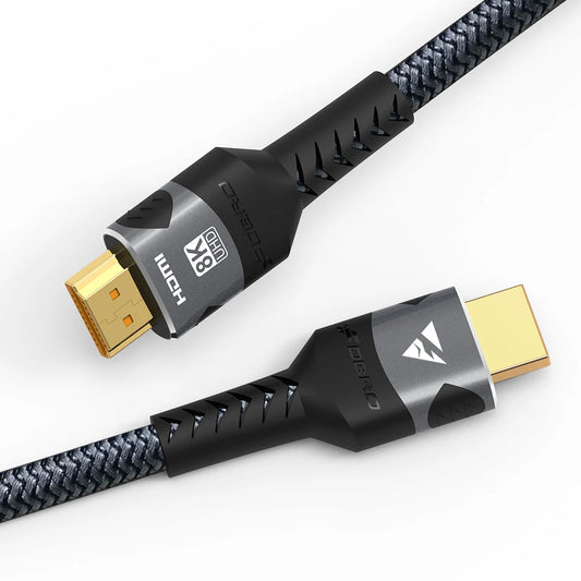 8K HDMI 2.1 Braided Cable – 48Gbps High Speed