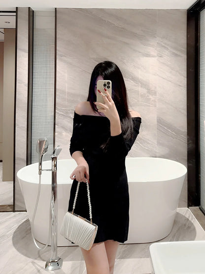 Pleated Design Satin Evening Clutch Bag