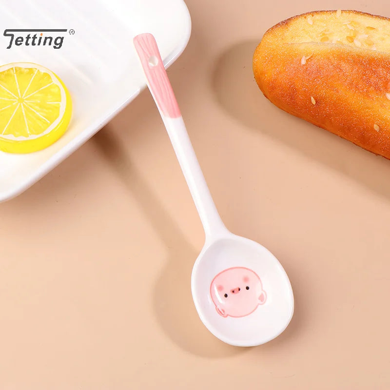 Pig Ceramic Soup Spoon