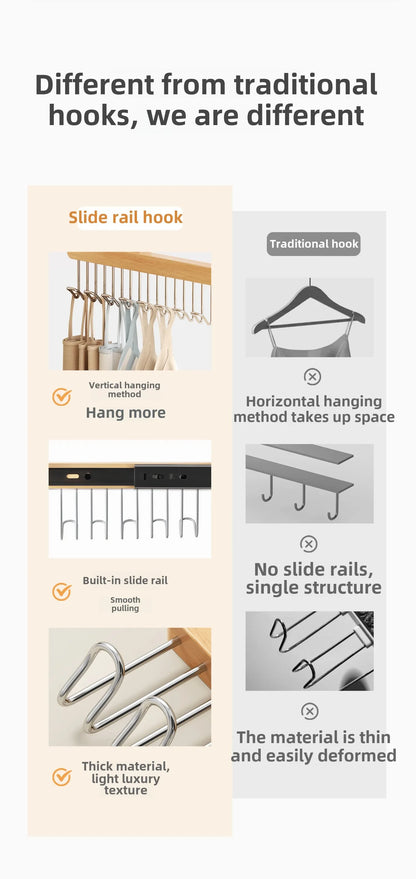 Retractable Wooden Wall Hanger