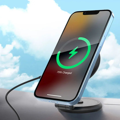 Magnetic Car Phone Holder For Tesla Model Y 3 Wireless Charger 360 Rotation