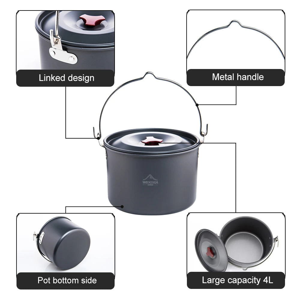 Widesea 4L Camping Hanging Pot