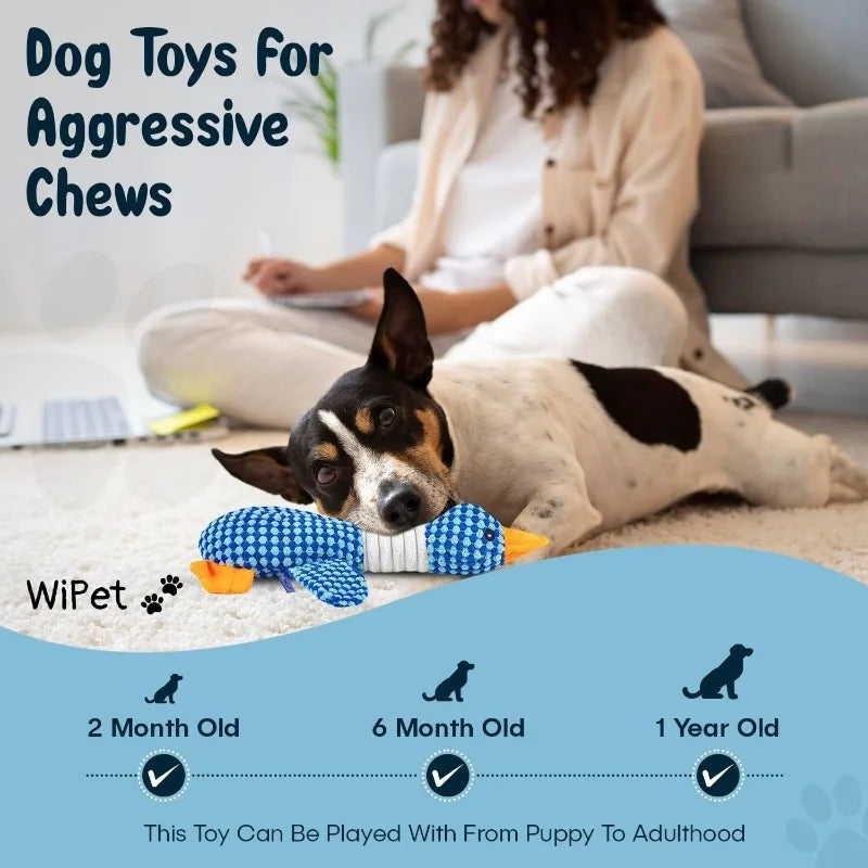 Plush Goose Squeaky Dog Toy