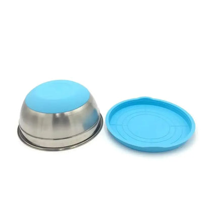 Stainless Steel Mixing Bowl with Lid & Non-Slip Silicone Base