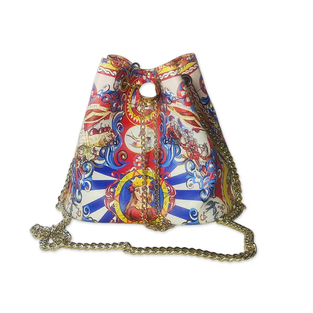 Women’s Bucket Crossbody Bag – Large Capacity Chain Shoulder Bag