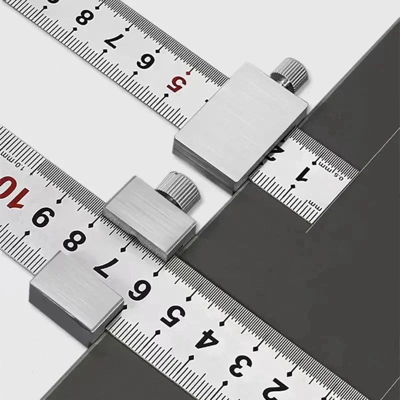 Precision Woodworking Positioning Ruler with Limit Block