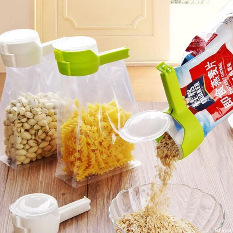 Pour Spout Food Storage Bag Clips