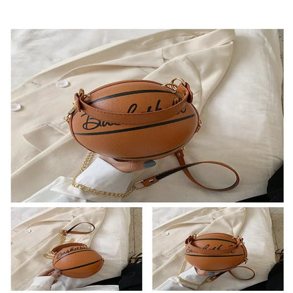 Ball Round Basketball Shape Small Handbag