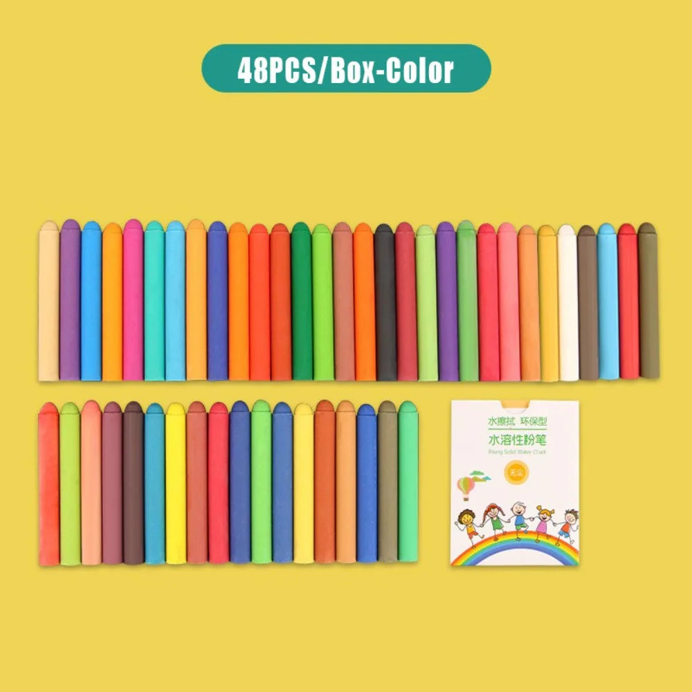 Dust-Free Water-Soluble Colored Chalk Set