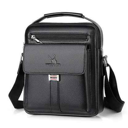 Men's Genuine Leather Crossbody Shoulder Bag