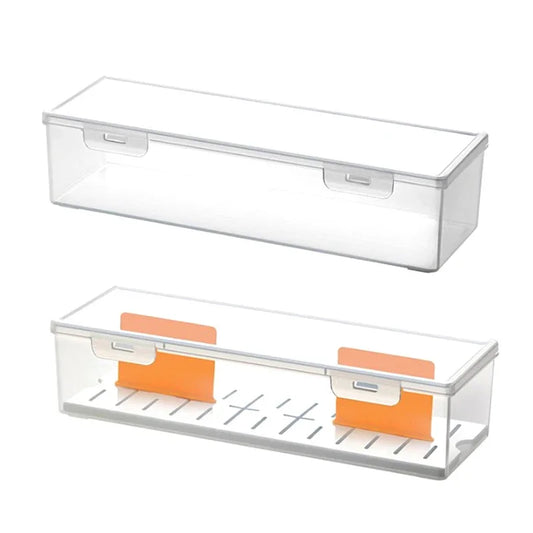 Clear Trading Card Storage Box with Adjustable Dividers