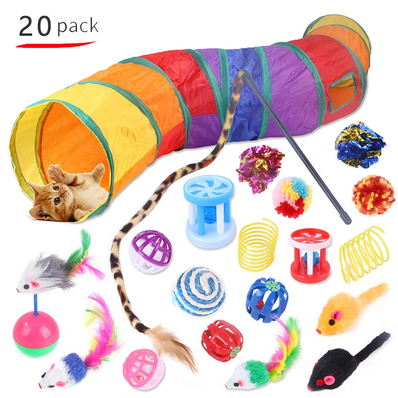 Cat Tunnel & Interactive Toy Set