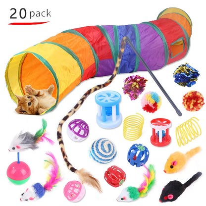 Cat Tunnel & Interactive Toy Set