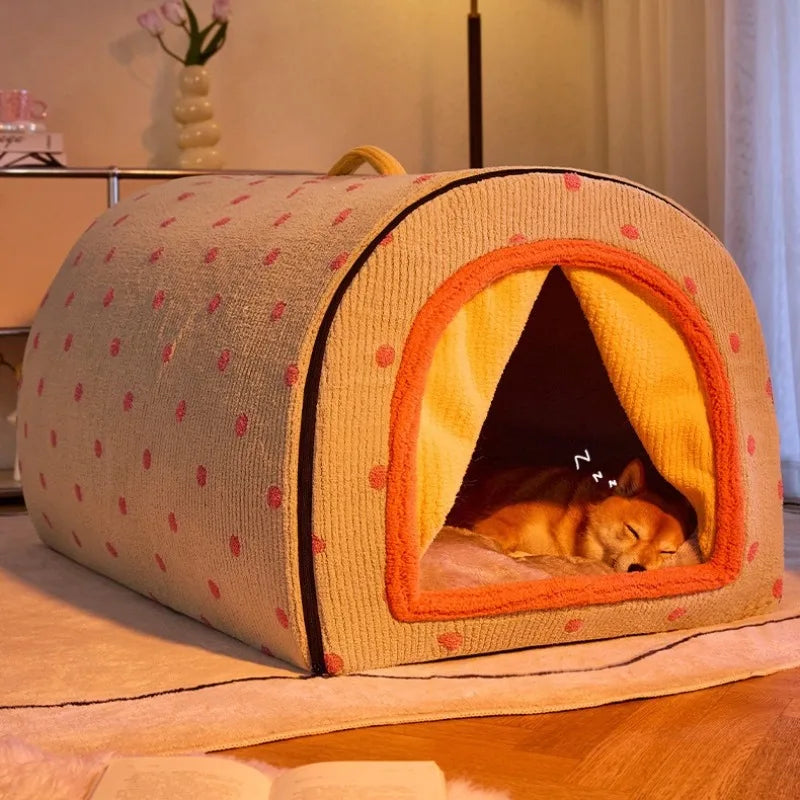 Enclosed Winter Warm Pet Bed House