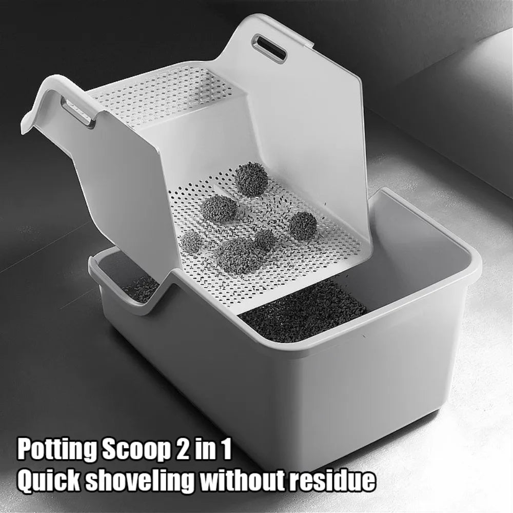 Extra Large Semi-Closed Cat Litter Box