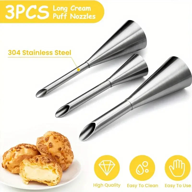 Stainless Steel Cream Piping Nozzle Set