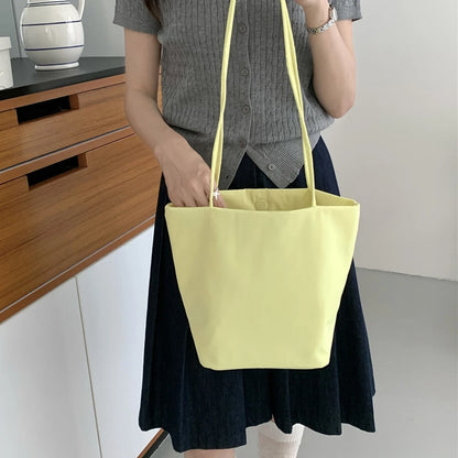 Women’s Soft Nylon Bucket Tote Bag