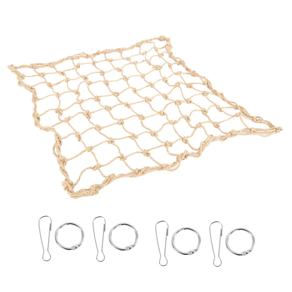 Bird Climbing Rope Net & Wooden Ladder Toy Set