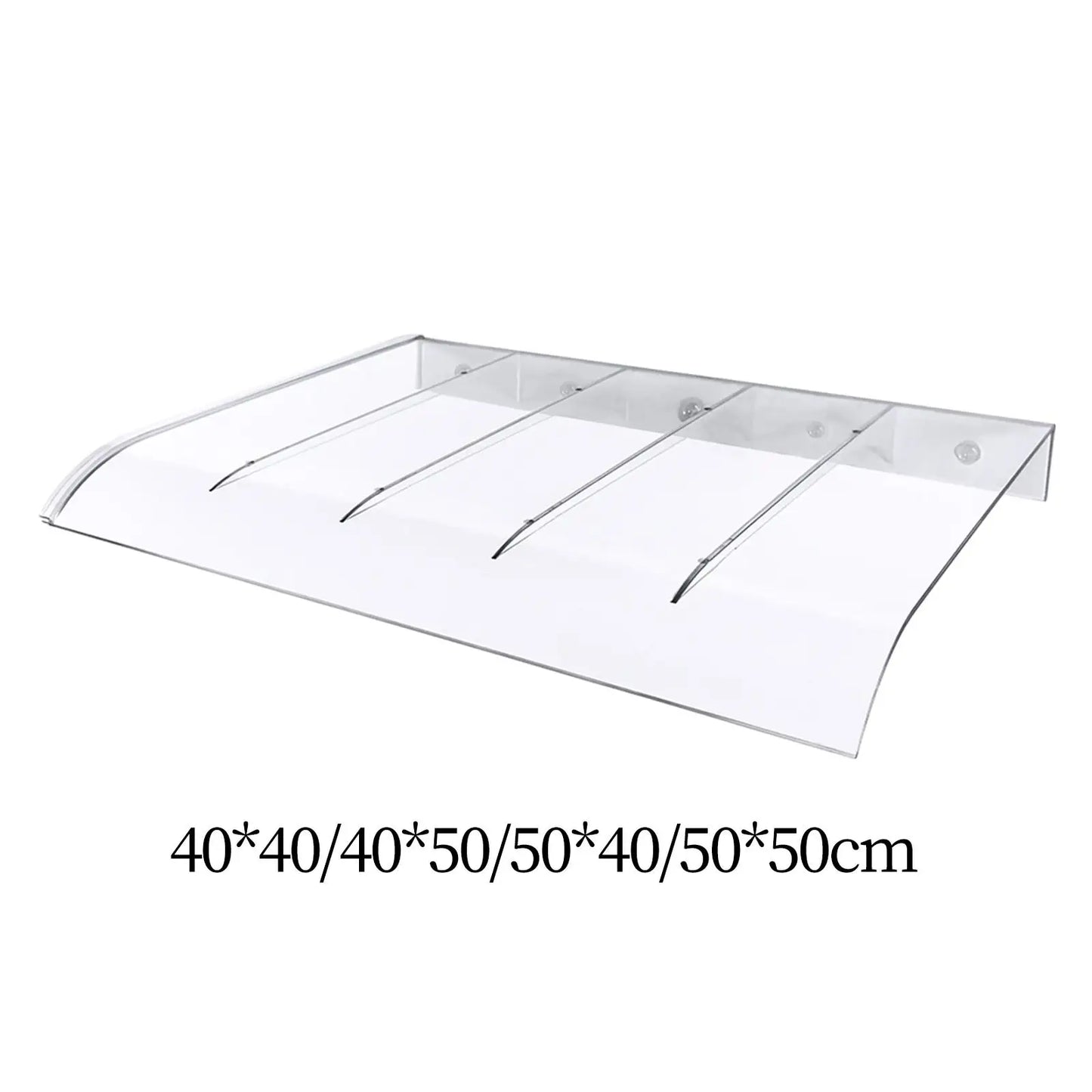 Wall-Mounted Transparent Door & Window Awning Canopy