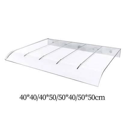Wall-Mounted Transparent Door & Window Awning Canopy