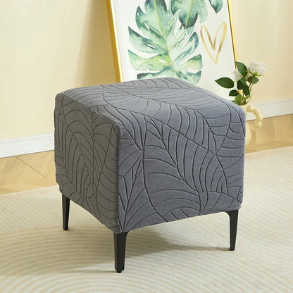Elastic Jacquard Ottoman Footstool Cover